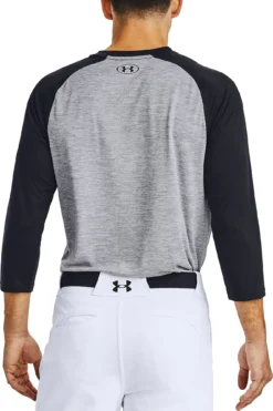 Under Armour Men's Utility 3/4 Sleeve Shirt 8 Under Armour Men's Utility 3/4 Sleeve Shirt -Rawlings Sport Gears Store 1358776 035 CharcoalHthrGreyBlack MODBCK