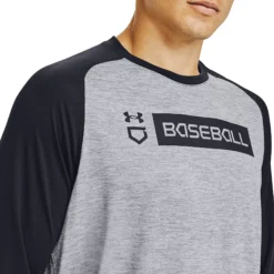 Under Armour Men's Utility 3/4 Sleeve Shirt 9 Under Armour Men's Utility 3/4 Sleeve Shirt -Rawlings Sport Gears Store 1358776 035 CharcoalHthrGreyBlack MODDET