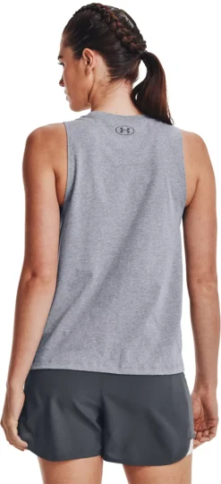 Under Armour Women's UA Softball Box Logo Tank Top -Rawlings Sport Gears Store 1377554 Grey MODBCK