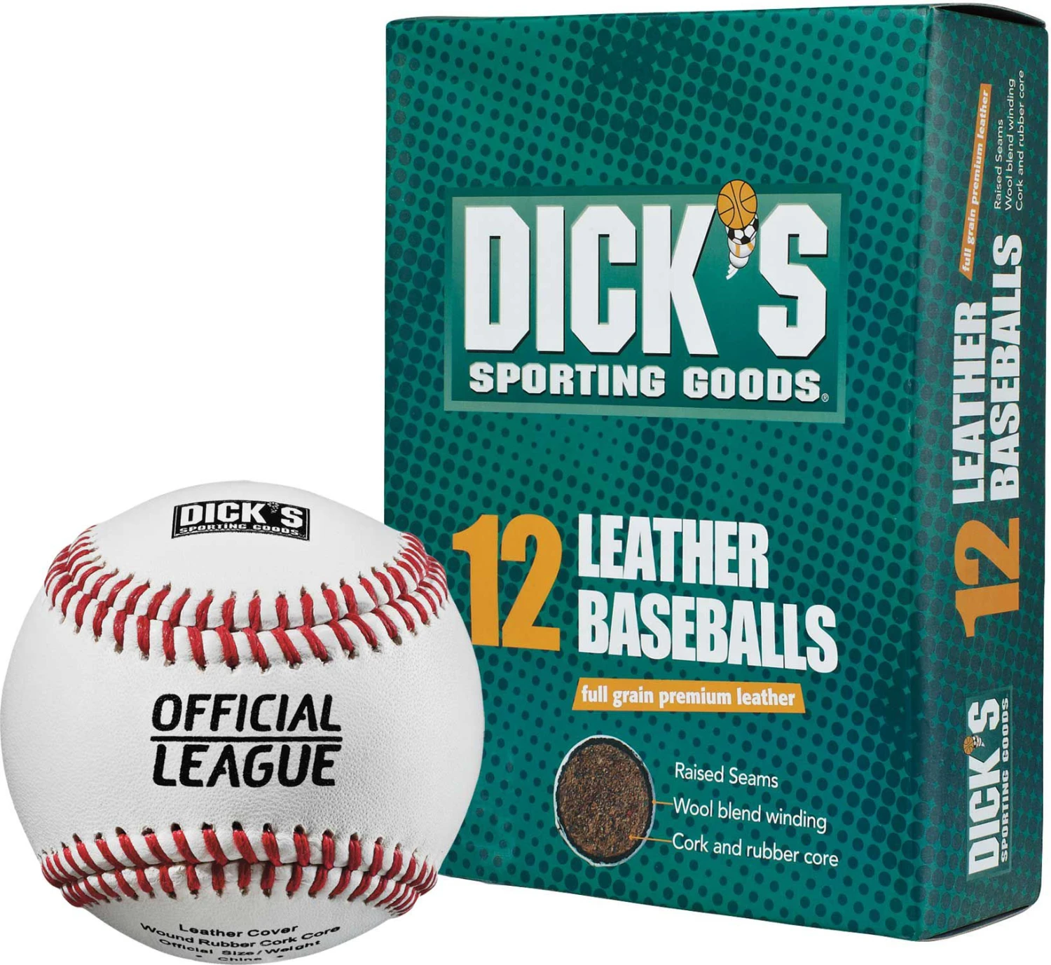 DICK'S Sporting Goods Leather Baseballs - 12 Pack 1 DICK'S Sporting Goods Leather Baseballs - 12 Pack