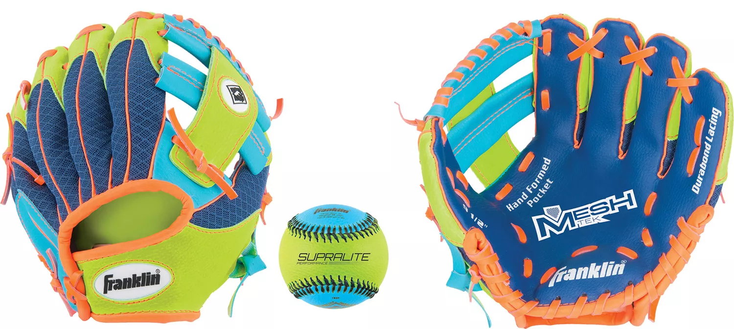 Franklin 9.5” Tee Ball Recreational Glove W/ Ball 1 Franklin 9.5” Tee Ball Recreational Glove W/ Ball