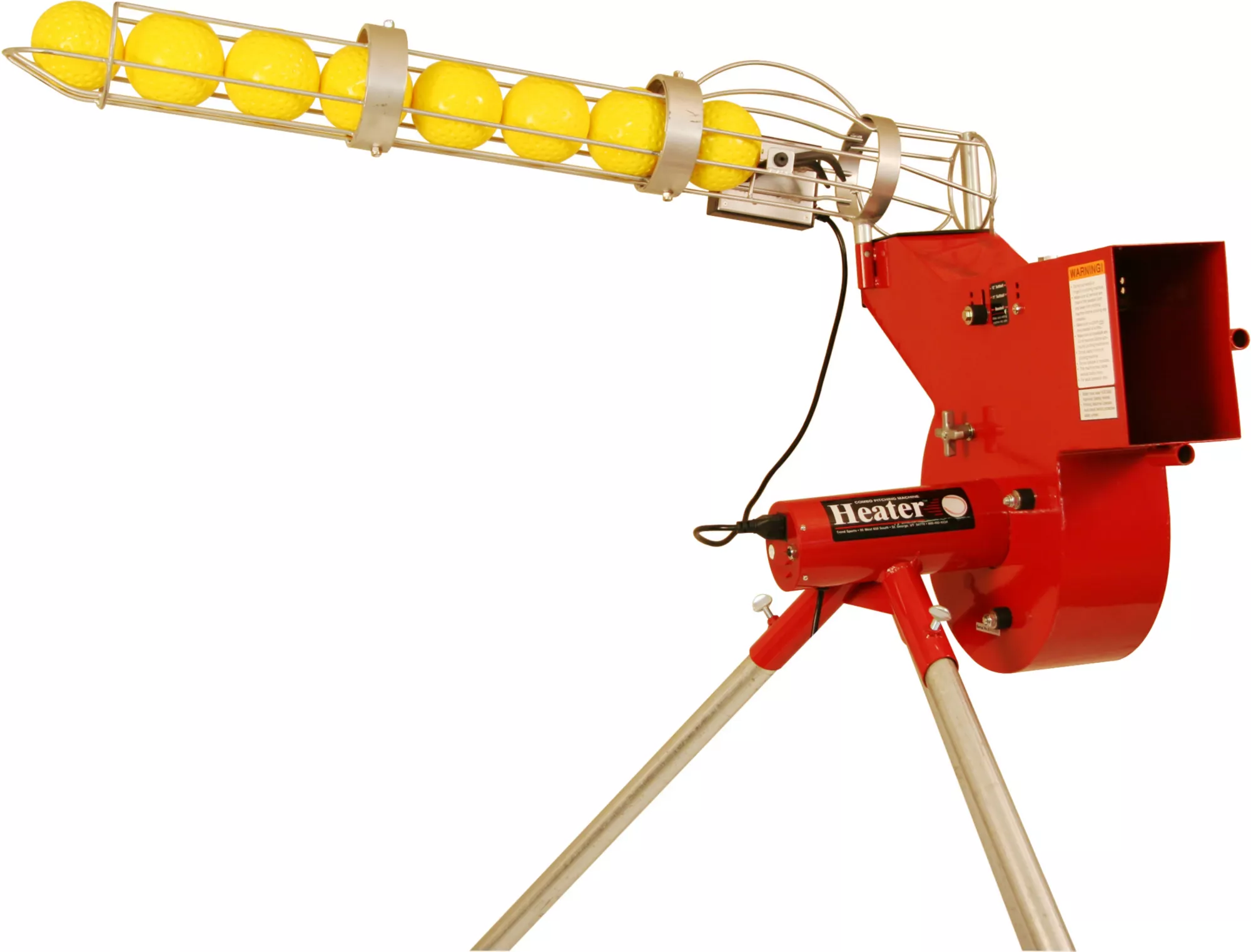 Heater Baseball/Softball Combo Pitching Machine W/ Feeder 1 Heater Baseball/Softball Combo Pitching Machine W/ Feeder