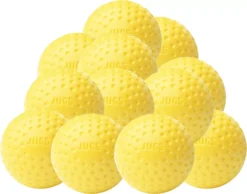 Jugs Sting-Free Dimpled Yellow Baseballs - 12 Pack