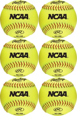 Rawlings 11” NCAA Fastpitch Softballs - 6 Pack