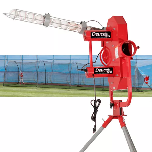 Heater Deuce 95 Pitching Machine W/ Xtender 48' Batting Cage 1 Heater Deuce 95 Pitching Machine W/ Xtender 48' Batting Cage