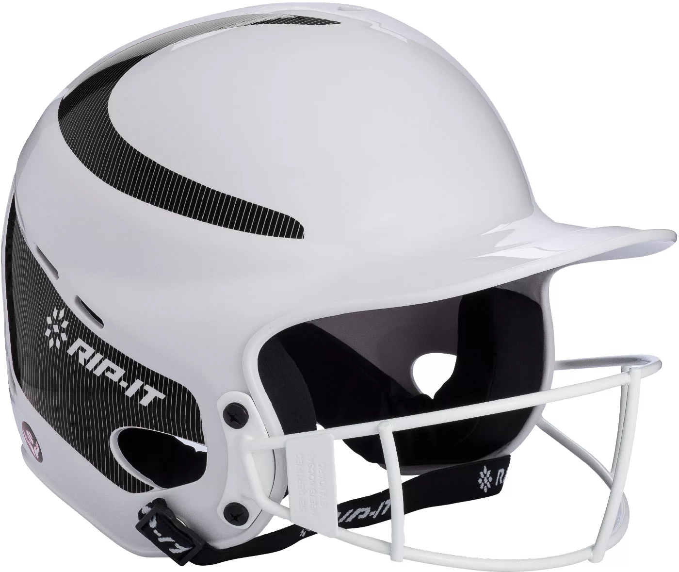 RIP-IT Vision Classic Pinstripe Softball Batting Helmet 1 RIP-IT Vision Classic Pinstripe Softball Batting Helmet