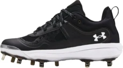 Under Armour Women's Glyde Metal Fastpitch Softball Cleats 6 Under Armour Women's Glyde Metal Fastpitch Softball Cleats -Rawlings Sport Gears Store 3024328 001 BlackWhite INS
