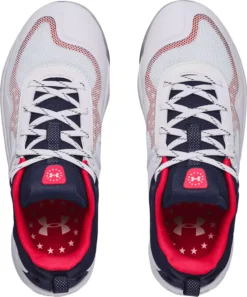 Under Armour Women's Glyde USA Metal Fastpitch Softball Cleats -Rawlings Sport Gears Store 3025104 100 WhiteRoyal TOP