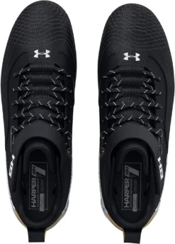 Under Armour Men's Harper 7 RM Baseball Cleats -Rawlings Sport Gears Store 3025587 001 BlackWhite TOP