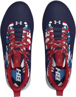 Under Armour Kids' Harper 7 LE TPU Baseball Cleats -Rawlings Sport Gears Store 3025597 400 NavyWhite TOP