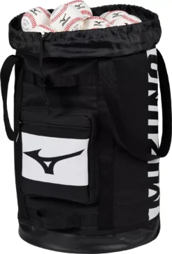 Mizuno Baseball/Softball Coach's Ball Tote 5 Mizuno Baseball/Softball Coach's Ball Tote -Rawlings Sport Gears Store 360314 909001 Black OPN