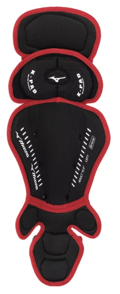 Mizuno Adult Samurai Catcher's Leg Guards -Rawlings Sport Gears Store 380408 901201 BlackCardinal BCK