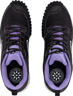 Ringor Women's FLITE Pitching Metal Fastpitch Softball Cleats -Rawlings Sport Gears Store 3842S FABO 1904 3842SNOFABO19 BLACKPUR TOP