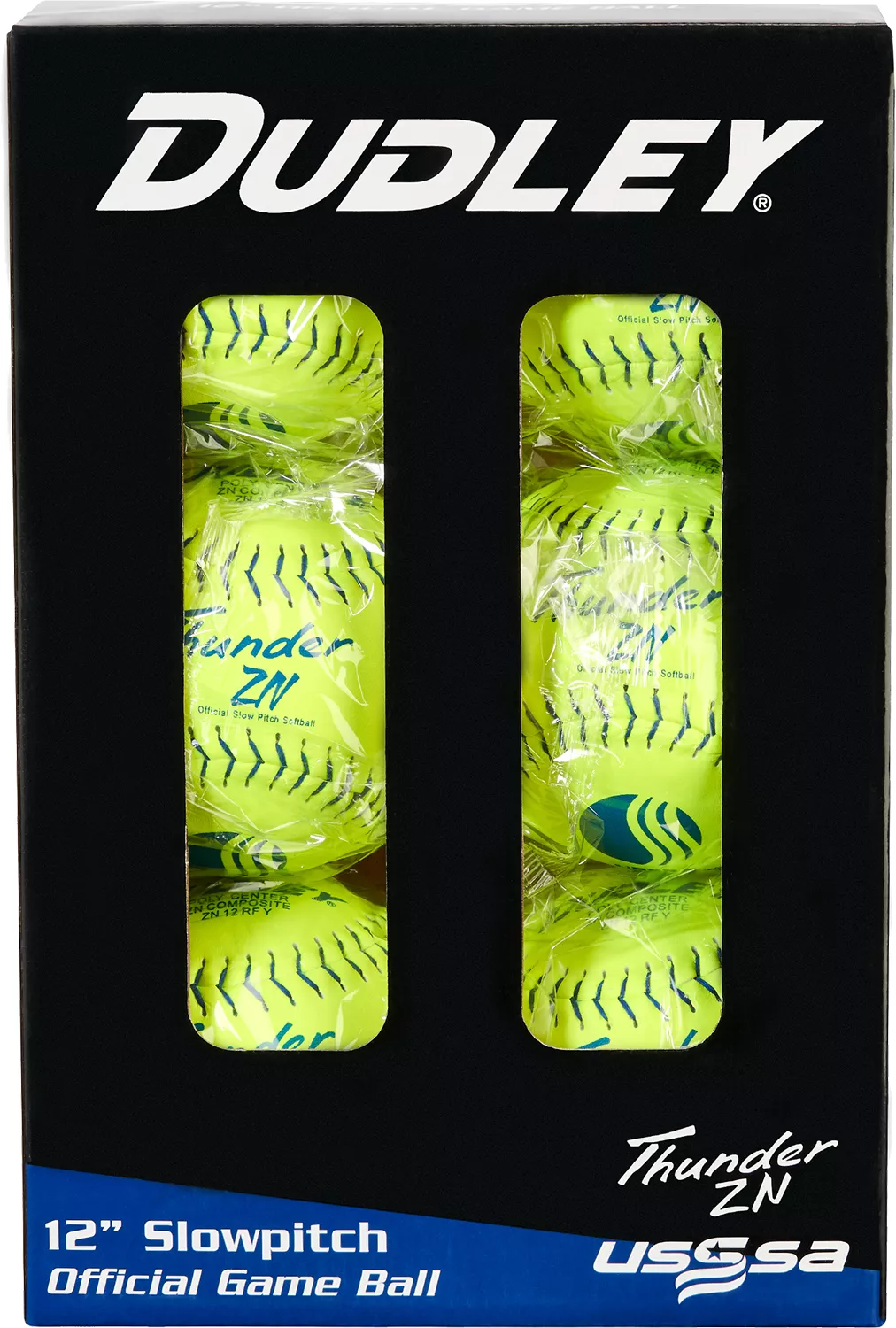 Dudley 12'' USSSA Thunder ZN Pro-M Stamp Slow Pitch Softballs - 6 Pack 2 Dudley 12'' USSSA Thunder ZN Pro-M Stamp Slow Pitch Softballs - 6 Pack - Image 2