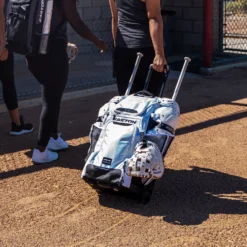 Easton Jen Schro Softball Catcher's Wheeled Bag -Rawlings Sport Gears Store A159058WH 8071912 White DET alt2