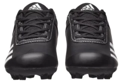 Adidas Kids' Rundown TPU Baseball Cleats -Rawlings Sport Gears Store ABBC21 BLK BlackWhite TOE
