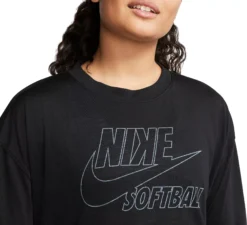Nike Women's Breathe Long-Sleeve Softball Top -Rawlings Sport Gears Store AV6639 010 TmBlackWhite MODDET