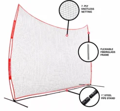 Rukket Sports 16' X 10' Multi-Sport Barrier Net 8 Rukket Sports 16' X 10' Multi-Sport Barrier Net -Rawlings Sport Gears Store BARR300 NOCOLOR DET alt1