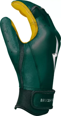Bruce Bolt Adult Short Cuff Gold Palm Batting Gloves -Rawlings Sport Gears Store BB SC GRNG L Green AL
