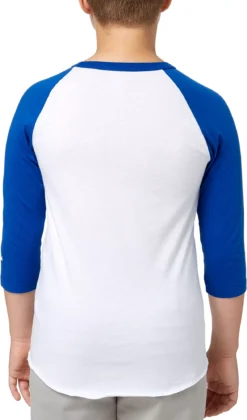 Adidas Youth Triple Stripe ¾ Sleeve Baseball Practice Shirt -Rawlings Sport Gears Store BBA00105 SurfTheWeb BCK