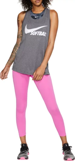 Nike Women's Legend Softball Tank Top -Rawlings Sport Gears Store BQ9775 071 CharcoalHeather MODFRT alt1