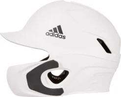Adidas Junior Captain Baseball Batting Helmet W/ Jaw Guard -Rawlings Sport Gears Store BTE00419LH WHT NOCOLOR SDEL