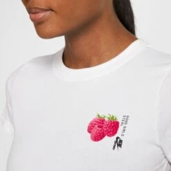 Nike Women's "RASPBERRY CLUB" Dri-FIT Cotton Softball T-Shirt -Rawlings Sport Gears Store CD7964 100 White MODDET alt3