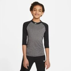 Nike Boys' Baseball Pro Cool Raglan Tee -Rawlings Sport Gears Store CT2682 066 BlackGrey MODFRT