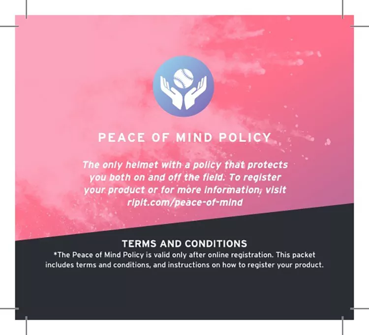 RIP-IT Vision Classic Pinstripe Softball Batting Helmet 3 RIP-IT Vision Classic Pinstripe Softball Batting Helmet - Image 3