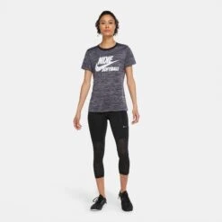 Nike Women's Velocity Softball T-Shirt -Rawlings Sport Gears Store CZ8441 010 Black MODFRT alt1