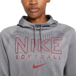 Nike Women's Therma-FIT Softball Hoodie -Rawlings Sport Gears Store DC7225 002 DarkSteelGrey DET