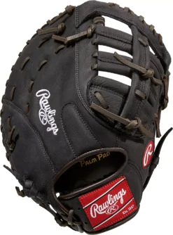 Rawlings 12.5'' Premium Series First Base Mitt -Rawlings Sport Gears Store DICD125BWFBRZ DICD125BWFB30 Black BCK