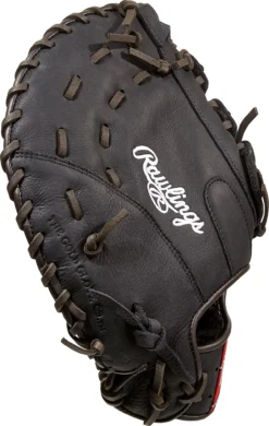 Rawlings 12.5'' Premium Series First Base Mitt -Rawlings Sport Gears Store DICD125BWFBRZ DICD125BWFB30 Black SDEL