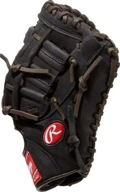 Rawlings 12.5'' Premium Series First Base Mitt -Rawlings Sport Gears Store DICD125BWFBRZ DICD125BWFB30 Black SDER
