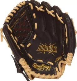 Rawlings 10'' Tee Ball Highlight Series Glove -Rawlings Sport Gears Store DICH100BRCRZ DICH100BRC60 Brown PALM