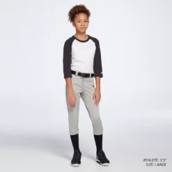 Adidas Girls' Destiny Softball Pants -Rawlings Sport Gears Store GBA12013 GreyBaseball MODBCK