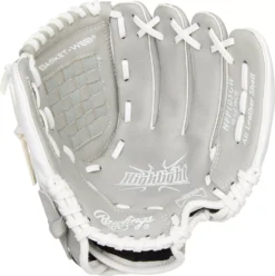 Rawlings 10.5'' Girls' Highlight Series Softball Glove -Rawlings Sport Gears Store HFP105GW DIC60 Grey PALM