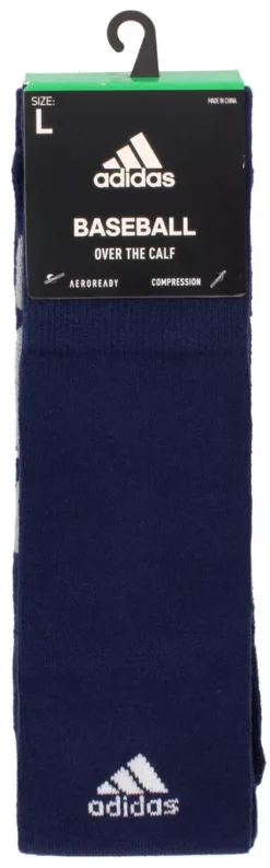 Adidas Icon Over The Calf Baseball/Softball Socks -Rawlings Sport Gears Store ICONOTC 515109 Navy PKG