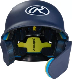 Rawlings Senior MACH Baseball Batting Helmet W/ Adjustable Face Guard -Rawlings Sport Gears Store MACHADJRH SR DICMA07SMNADJ Navy FRT