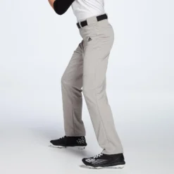 Adidas Men's Triple Stripe Open Bottom Baseball Pants -Rawlings Sport Gears Store MBA12023 GreyBaseball DET