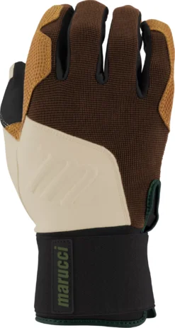 Marucci Adult Blacksmith Full Wrap Batting Gloves -Rawlings Sport Gears Store MBGBKSMFW BR TN MBGBKSMFWBRTN BrownTan BCK