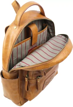 Rawlings Medium Leather Backpack -Rawlings Sport Gears Store RS10057 Tan OPN