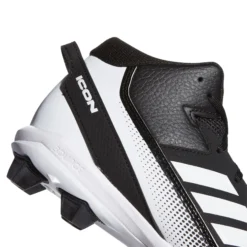 Adidas Kids' Icon 7 Mid MD Baseball Cleats -Rawlings Sport Gears Store S23704 BlackWhite DET alt1