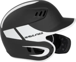 Rawlings Junior VELO Baseball Batting Helmet W/ Reversible Jaw Guard -Rawlings Sport Gears Store VELOREV JR RVELREVMGBK BlackWhite SDEL