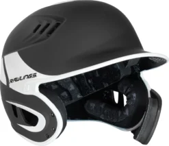 Rawlings Senior VELO Baseball Batting Helmet W/ Reversible Jaw Guard -Rawlings Sport Gears Store VELOREV SR RVELREVMGBK BlackWhite AR