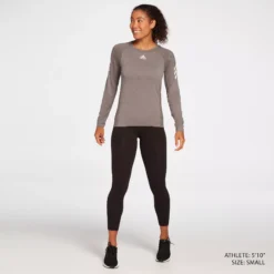 Adidas Women's Seamless Long-Sleeve Softball Shirt -Rawlings Sport Gears Store WBA11014 Grey MODSTLAD