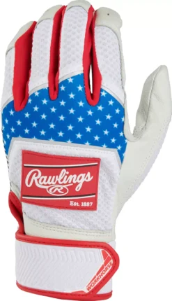 Rawlings Adult Workhorse '22 Batting Gloves -Rawlings Sport Gears Store WH22BG USA 88 REDWHITEBLUE VFLD